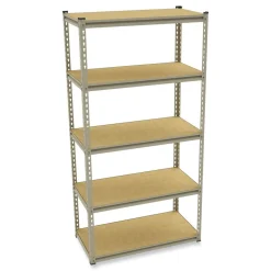 Tennsco Stur-D-Stor 36.5 in. W x 18.5 in. D x 72 in. H Five-Shelf Shelving - Sand