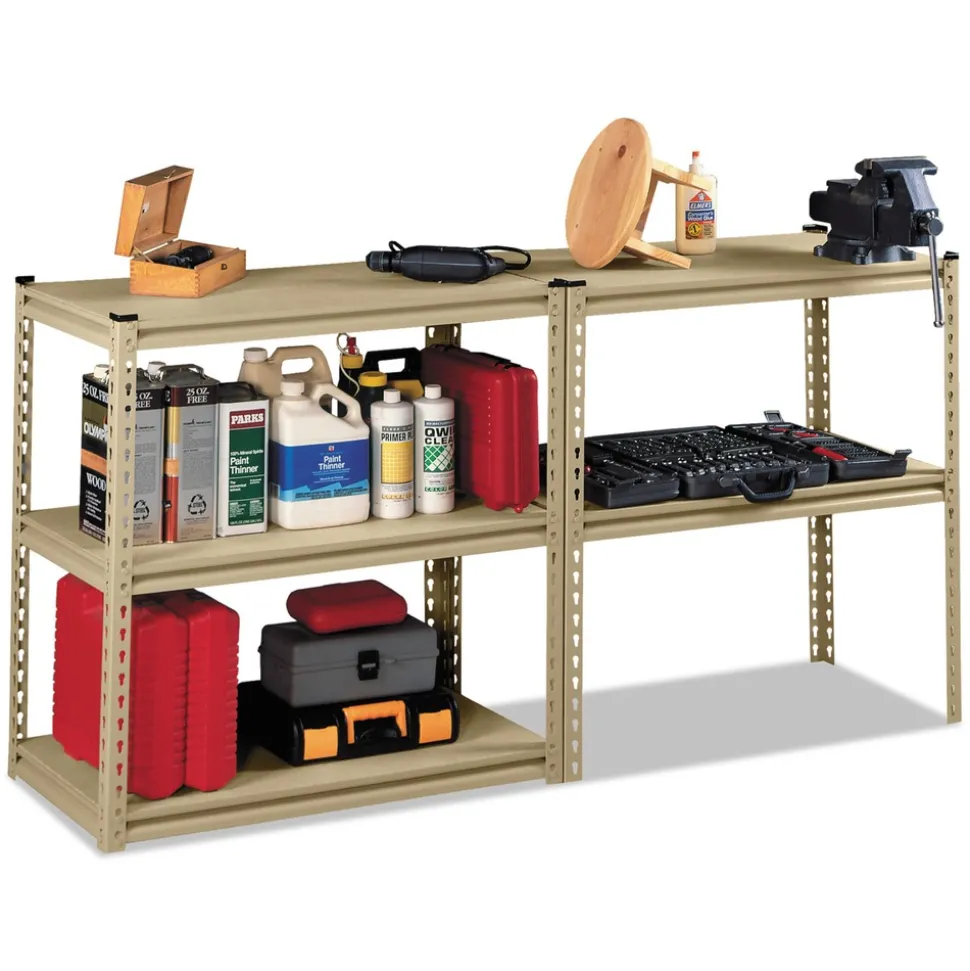 Tennsco Stur-D-Stor 36.5 in. W x 18.5 in. D x 72 in. H Five-Shelf Shelving - Sand