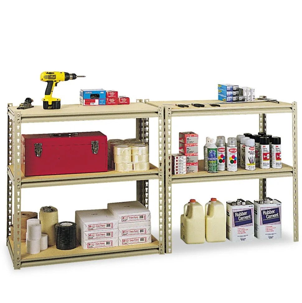 Tennsco Stur-D-Stor 36.5 in. W x 18.5 in. D x 72 in. H Five-Shelf Shelving - Sand