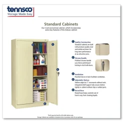 Tennsco 30w x 15d x 72h Assembled High Standard Cabinet - Putty