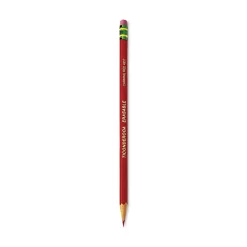 Ticonderoga 2.6 mm 2B Erasable Colored Pencils - Carmine Red Lead/Carmine Red Barrel (12/Pack)
