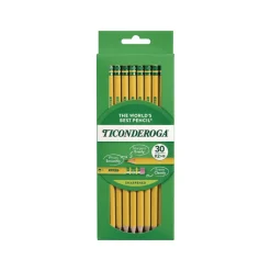 Ticonderoga HB (No. 2) Pre-Sharpened Pencil - Black Lead/Yellow Barrel (30/Pack)