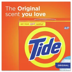 Tide 80811557 129 oz HE Compatible Powder Laundry Detergent - Original Scent (2/Carton)