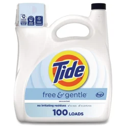 Tide Free and Gentle 132 oz HE Compatible Liquid Laundry Detergent (4/Carton)
