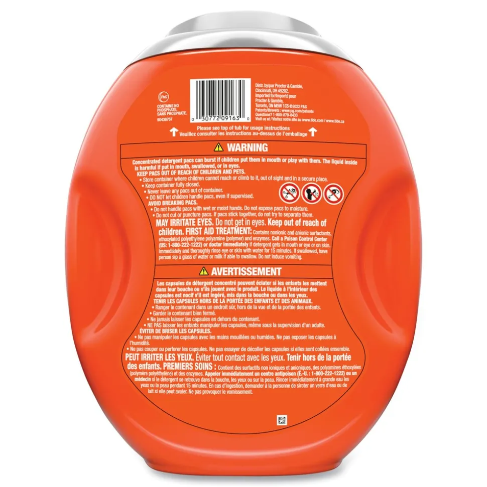 Tide Hygienic Clean Heavy 10x Duty Power Pods 76 oz. Tub HE Compatible Laundry Detergent - Original Scent (4/Carton)
