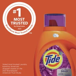 Tide Plus Febreze 84 oz. Bottle HE Liquid Laundry Detergent - Spring and Renewal (4/Carton)