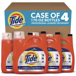 Tide Professional 80782107 170 oz Commercial HE Liquid Laundry Detergent (4/Carton)