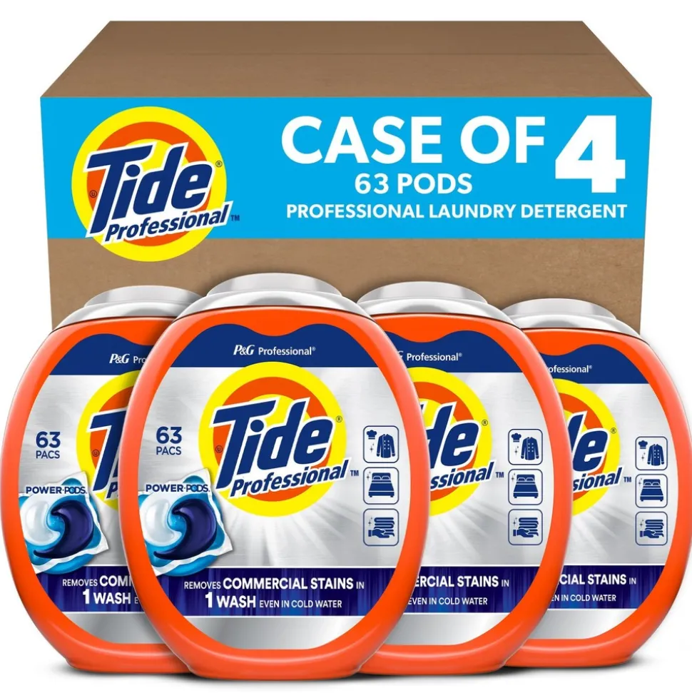 Tide Professional Commercial Power PODS Laundry Detergent (4/Carton)