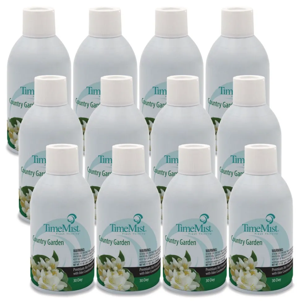 TimeMist 6.6 oz. Aerosol Spray Premium Metered Air Freshener Refill - Country Garden (12/Carton)