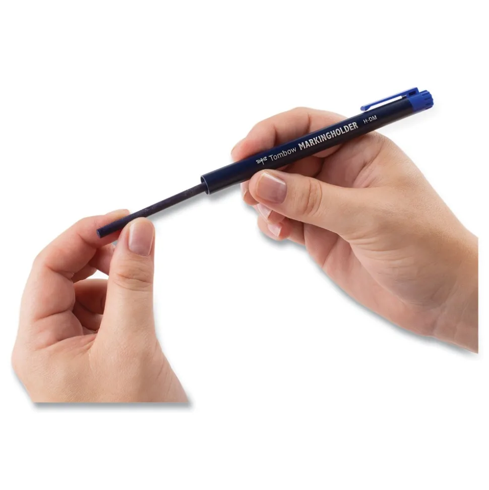 Tombow 4.4 millimeter Mechanical Wax-Based Marking Pencil Refills - Blue (10/Box)