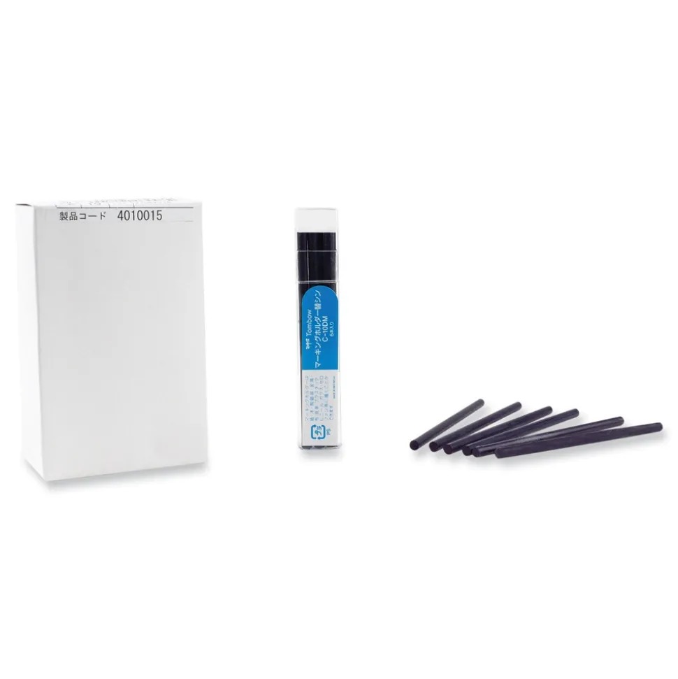 Tombow 4.4 millimeter Mechanical Wax-Based Marking Pencil Refills - Blue (10/Box)