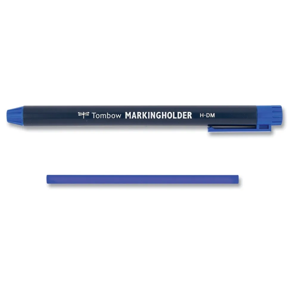Tombow 4.4 millimeter Wax-Based Marking Pencil - Blue Wax/Navy Blue Barrel (10/Box)
