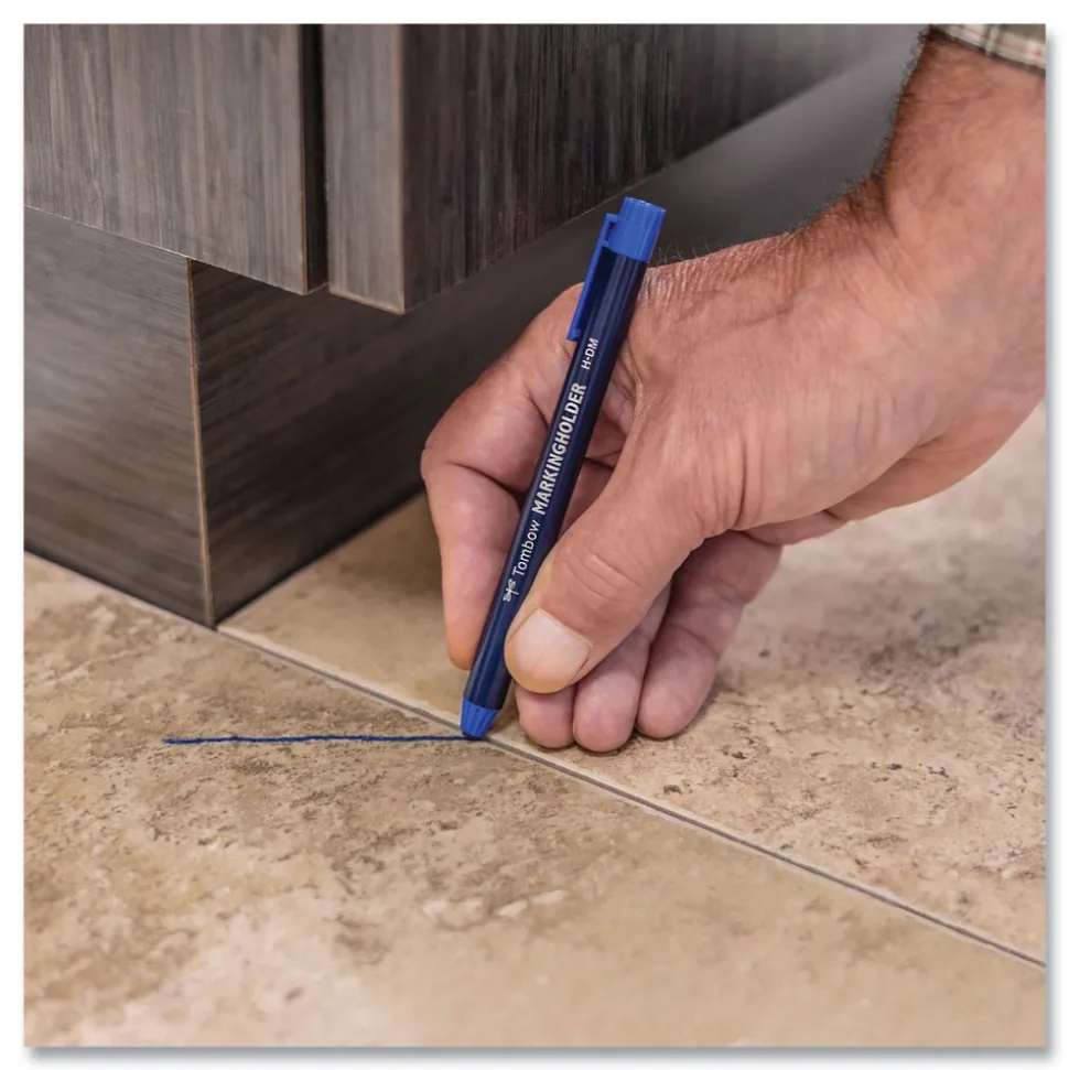 Tombow 4.4 millimeter Wax-Based Marking Pencil - Blue Wax/Navy Blue Barrel (10/Box)