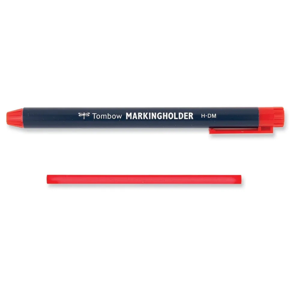 Tombow 4.4 millimeter Wax-Based Marking Pencil - Red Wax/Navy Blue Barrel (10/Box)