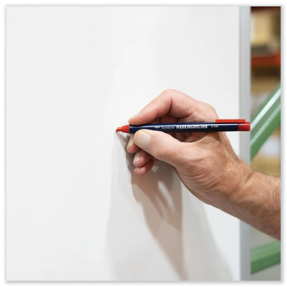 Tombow 4.4 millimeter Wax-Based Marking Pencil - Red Wax/Navy Blue Barrel (10/Box)