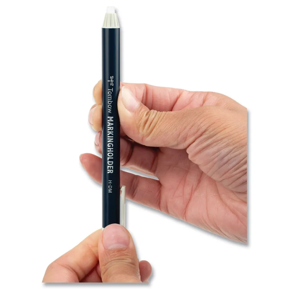 Tombow 4.4 millimeter Wax-Based Marking Pencil - White Wax/Navy Blue Barrel (10/Box)