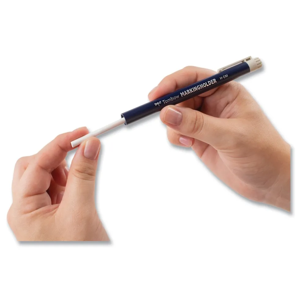 Tombow 4.4 millimeter Wax-Based Marking Pencil - White Wax/Navy Blue Barrel (10/Box)