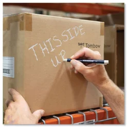 Tombow 4.4 millimeter Wax-Based Marking Pencil - White Wax/Navy Blue Barrel (10/Box)