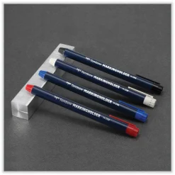 Tombow 4.4 mm Wax-Based Marking Pencil - Black Wax, Navy Blue Barrel (10/Box)
