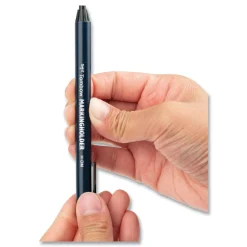 Tombow 4.4 mm Wax-Based Marking Pencil - Black Wax, Navy Blue Barrel (10/Box)