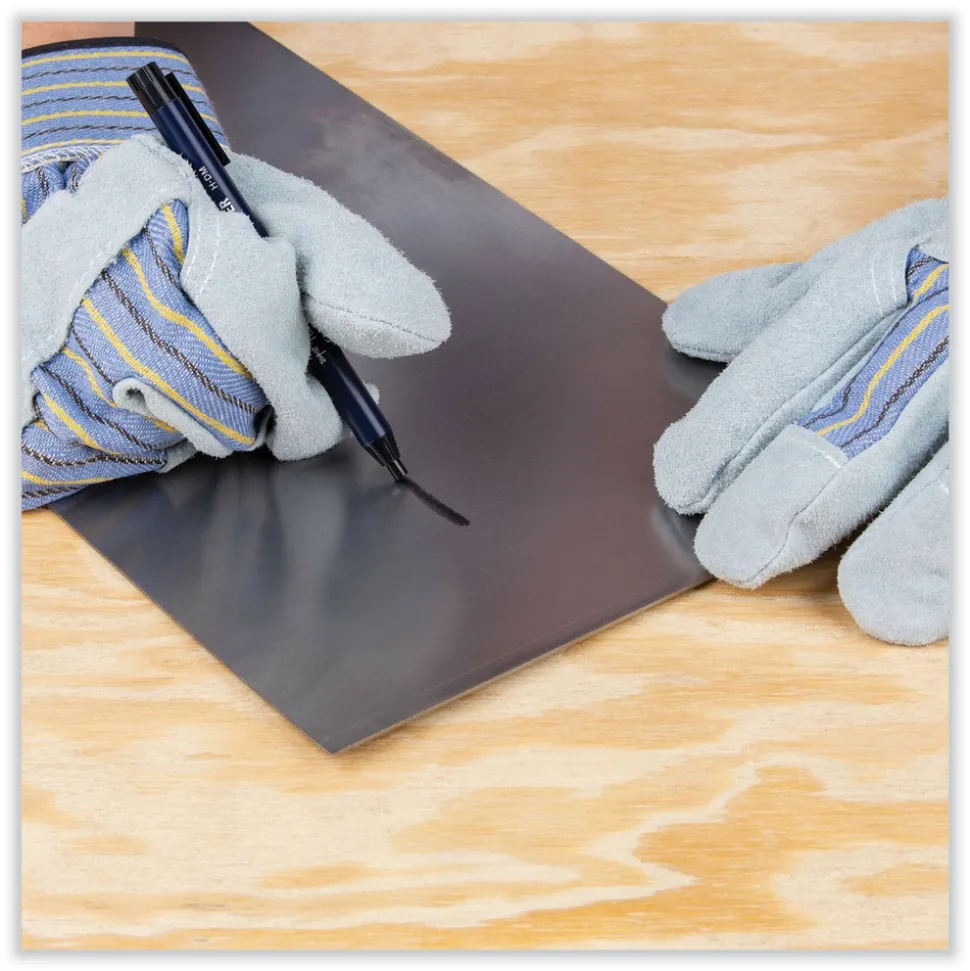 Tombow 4.4 mm Wax-Based Marking Pencil - Black Wax, Navy Blue Barrel (10/Box)