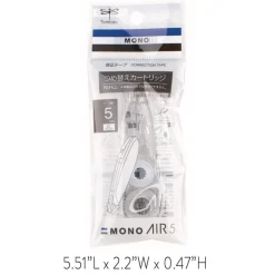 Tombow MONO Air 0.19 in. x 236 in. Refill Pen-Type Correction Tape - Clear Applicator