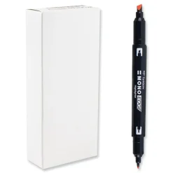 Tombow Mono Chisel/Bullet Tip Edge Highlighters - Red Barrel/Red Ink (10/Box)