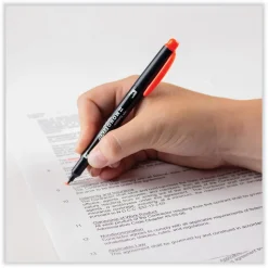 Tombow Mono Chisel/Bullet Tip Edge Highlighters - Red Barrel/Red Ink (10/Box)