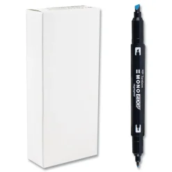 Tombow Mono Chisel/Bullet Tip Highlighters - Skyblue Barrel/Skyblue Ink (10/Box)
