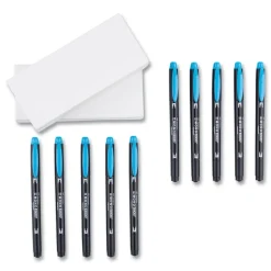 Tombow Mono Chisel/Bullet Tip Highlighters - Skyblue Barrel/Skyblue Ink (10/Box)