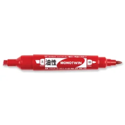 Tombow Mono Twin Fine/Broad Tips Bold Permanent Marker - Red (10/Box)