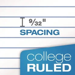 TOPS 8.5 in. x 11.75 in. Double Docket Pads with Extra Sturdy Back - White (100-Sheets/Pad)