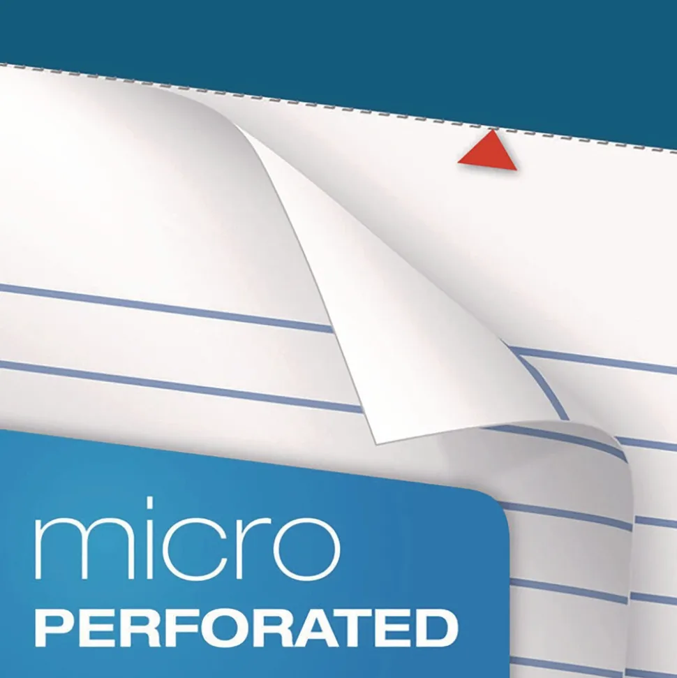 TOPS 8.5 in. x 11.75 in. Double Docket Pads with Extra Sturdy Back - White (100-Sheets/Pad)