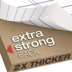 TOPS 8.5 in. x 11.75 in. Double Docket Pads with Extra Sturdy Back - White (100-Sheets/Pad)