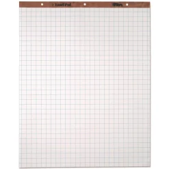 TOPS 50 Sheets 27 in. x 34 in. Quadrille Rule Easel Pads - White (4/Carton)