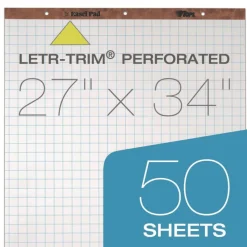 TOPS 50 Sheets 27 in. x 34 in. Quadrille Rule Easel Pads - White (4/Carton)