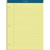 TOPS 8.5 x 11.75 Double Docket Ruled Pads with Extra Sturdy Back - Canary-Yellow (100-Sheets/Pad)