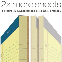 TOPS 8.5 x 11.75 Double Docket Ruled Pads with Extra Sturdy Back - Canary-Yellow (100-Sheets/Pad)