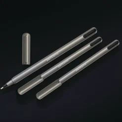 TOPS PENTONIC Medium 1 millimeter Stick Ballpoint Pen - Black Ink/Charcoal Gray Barrel (25/Pack)