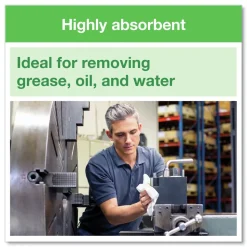 Tork 192136 1/4 Fold 1-Ply 12.5 in. x 13 in. Heavy-Duty Paper Wiper - White (16/Carton)