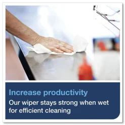 Tork 192136 1/4 Fold 1-Ply 12.5 in. x 13 in. Heavy-Duty Paper Wiper - White (16/Carton)