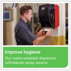 Tork 651228 12.56 in. x 10.57 in. x 18.09 in. Washstation Dispenser Red/Smoke (1/Carton)