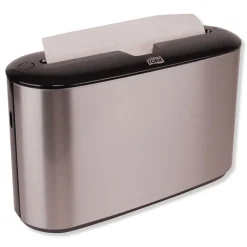Tork 302030 12.68 in. x 4.56 in. x 7.92 in. Xpress Countertop Towel Dispenser - Stainless Steel/Black