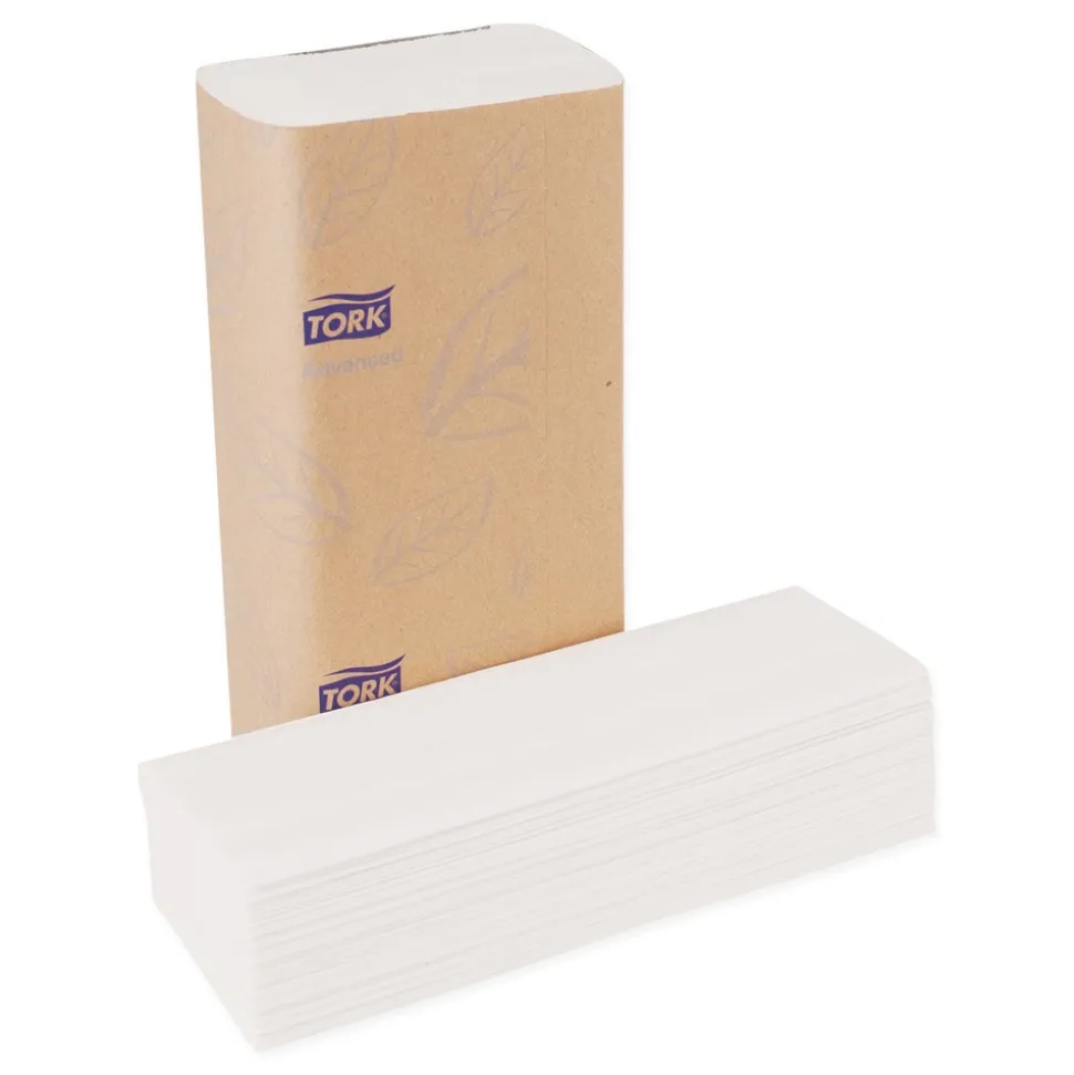 Tork 101293 9.13 x 9.5 2-Ply Multifold Paper Towels - White (189/Pack, 16 Packs/Carton)
