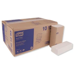 Tork 101293 9.13 x 9.5 2-Ply Multifold Paper Towels - White (189/Pack, 16 Packs/Carton)