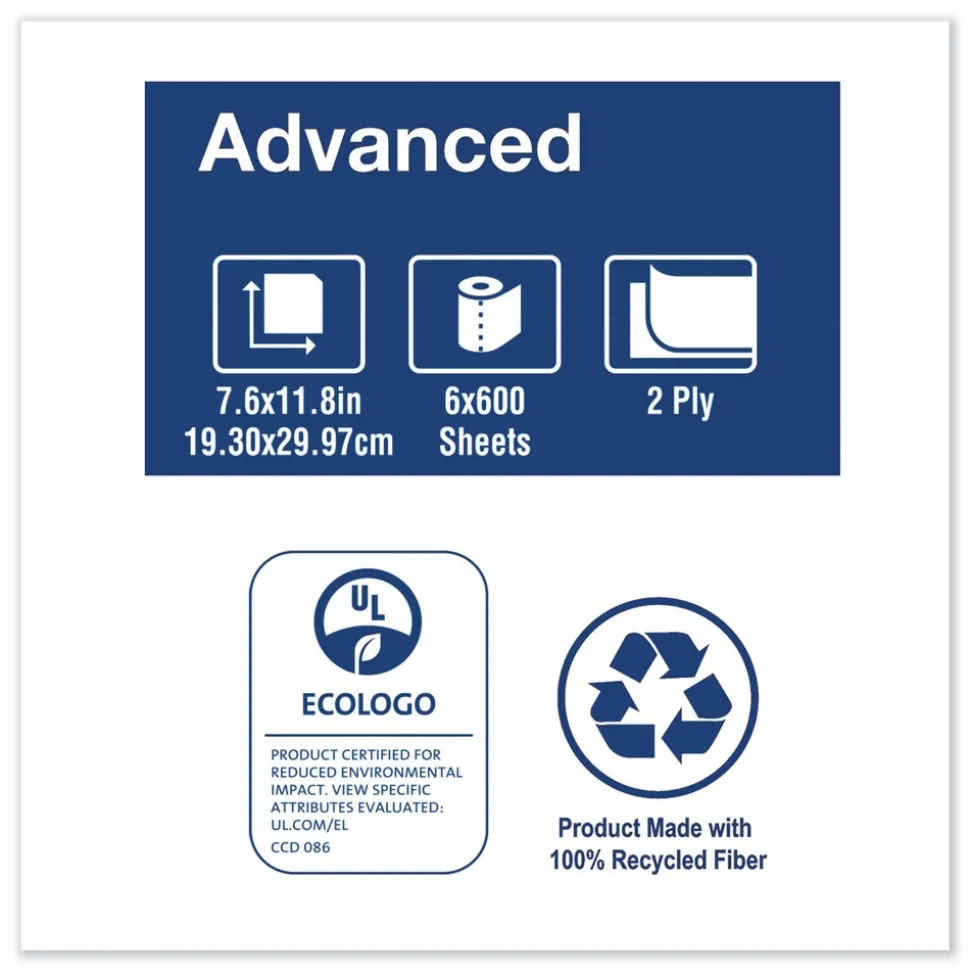 Tork 121204 Centerfeed 7.6 x 11.8 2-Ply Hand Towel - White (6/Carton)