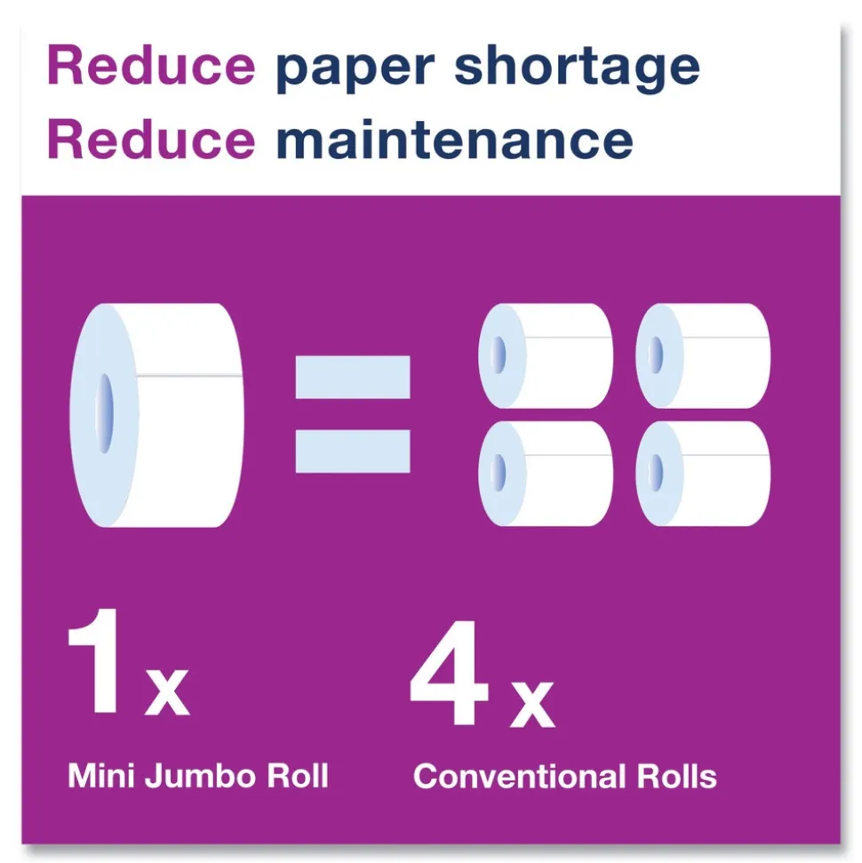 Tork 3.48 in. x 751 ft. Septic Safe, 2-Ply Advanced Jumbo Bath Tissue - White (12 Rolls/Carton)