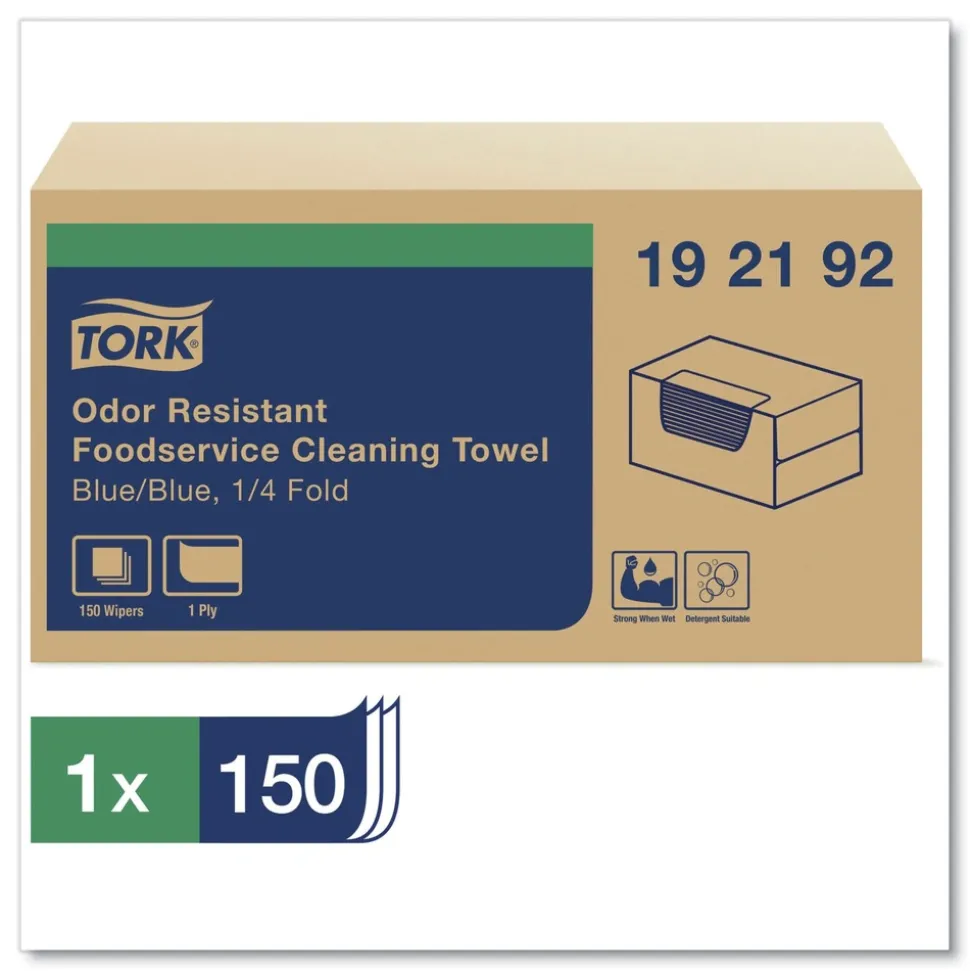 Tork 13 in. x 24 in. Foodservice Cloth - Blue (150/Carton)