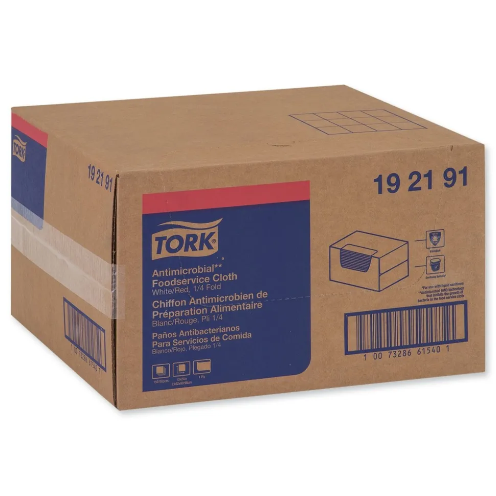 Tork 13 in. x 24 in. Foodservice Cloth - White (150/Carton)
