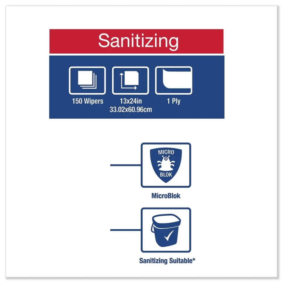 Tork 13 in. x 24 in. Foodservice Cloth - White (150/Carton)